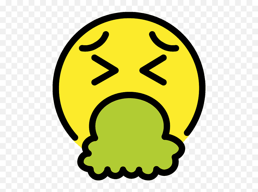 Face Vomiting Emoji Clipart Free Download Transparent Png - Cara Vomitando Emoji,Sick Emoji With Thermometer