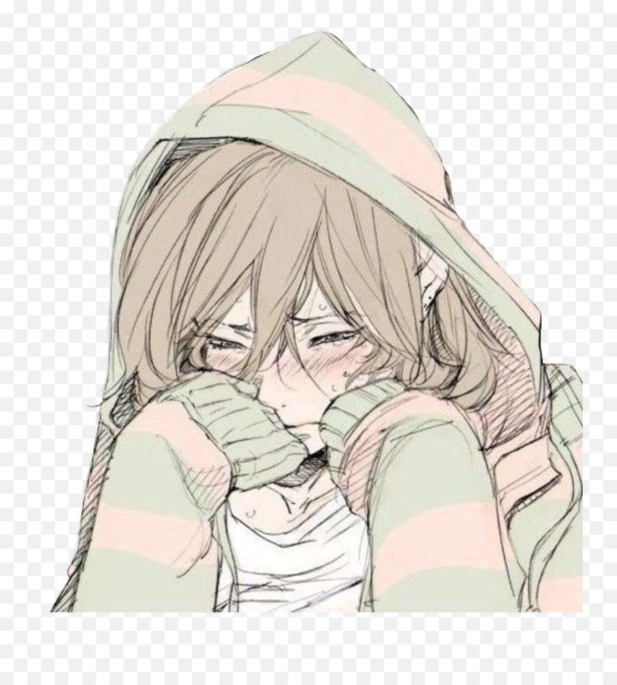 Cry Crying Girl Anime Sticker By Violet Night - Anime Girl Crying Drawing Emoji,Crying Girl Emoji