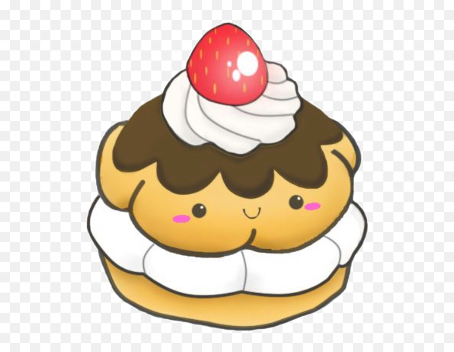 Cutee Cute Creampuff Creamy Sticker - Cartoon Cream Puff Drawing Emoji,Cream Puff Emoji