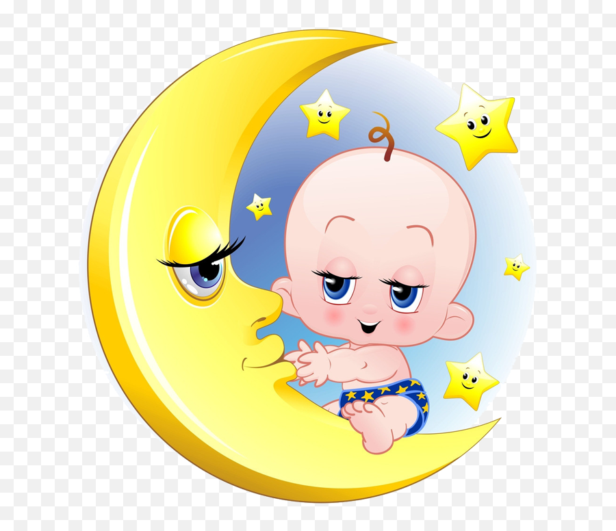 Infant Clipart Smiley Baby Infant Smiley Baby Transparent - Half Moon With Baby Emoji,Baby Emoticon