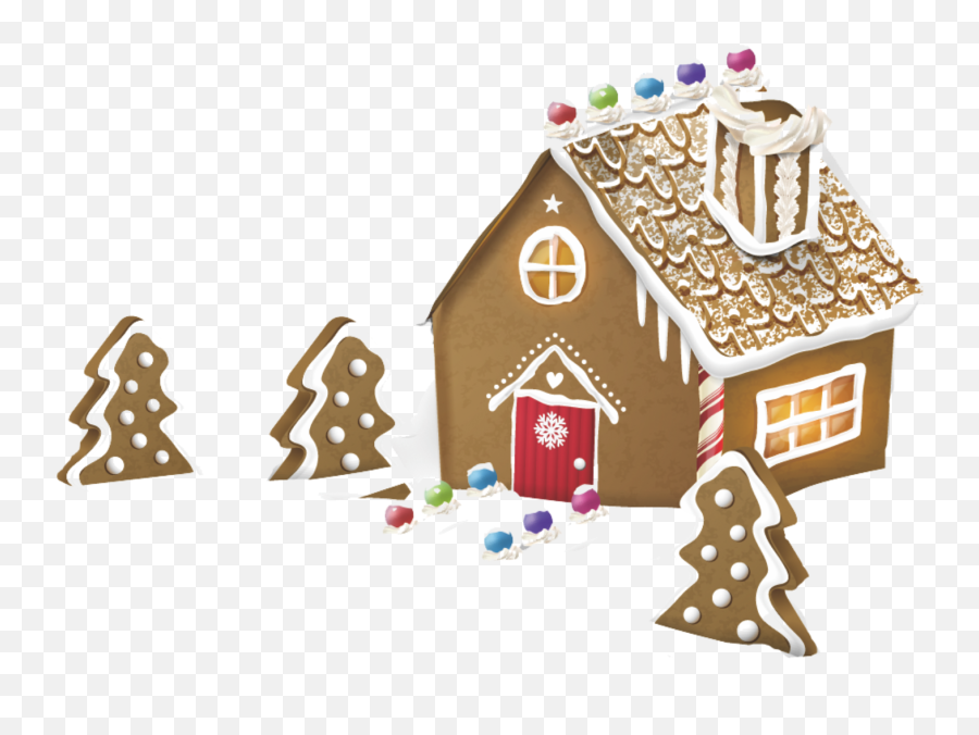 Clipart Houses Gingerbread Man Clipart Houses Gingerbread - Cartoon Background Gingerbread Man Emoji,Gingerbread Man Templtae Emotions