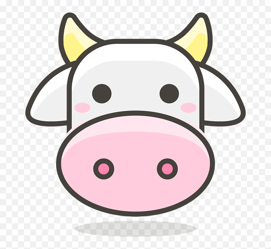 Cow Emoji Icon Of Colored Outline Style - Available In Svg Cartoon Cow Drawing Face,Farm Emoji