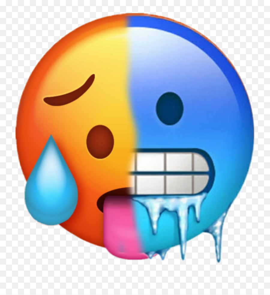 Glace Image - Hot And Freeze Emoji,Glace Emoticon