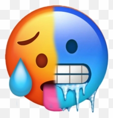 Glace Image - Hot And Freeze Emoji,Glace Emoticon