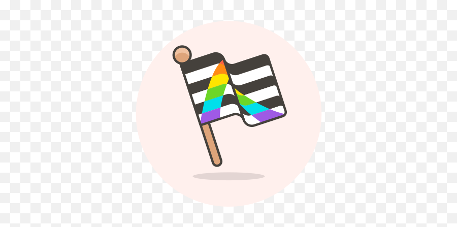 Ally Flag Stick Straight Free Icon Of Lgbt Illustrations - Flag Emoji,Ally Emoticon