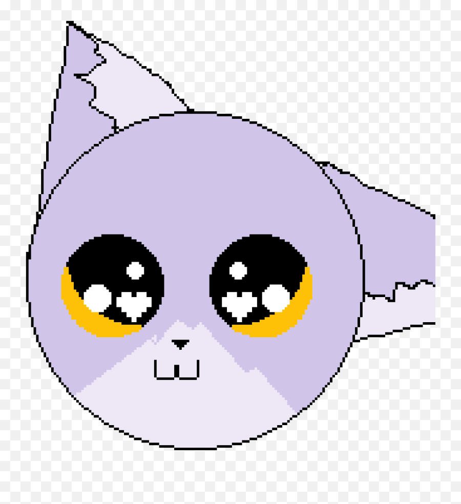 A Cute Purple Cat - Dot Emoji,Kitty Emoticon Kawaii