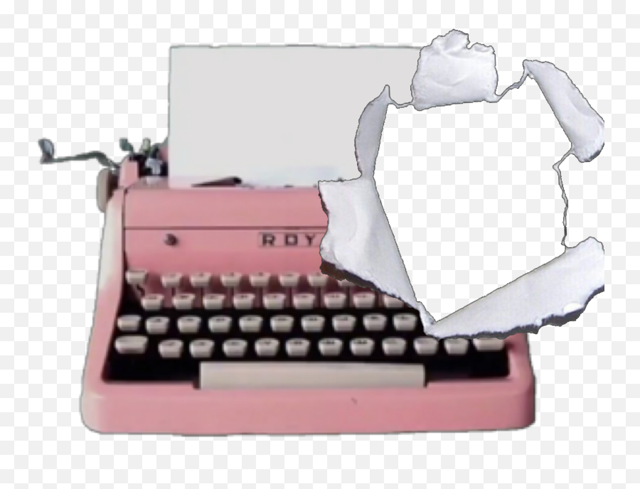 Template Templates Typewriter Hole - Vintage Pink Typewriter Emoji,Typewriter Emoji