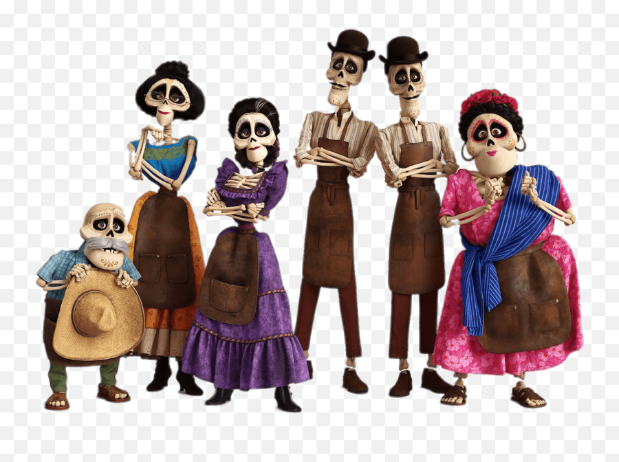 Download Miguelu0027s Skeleton Family Png - Personajes De Coco Coco Movie Characters Emoji,Emoji La Pelicula