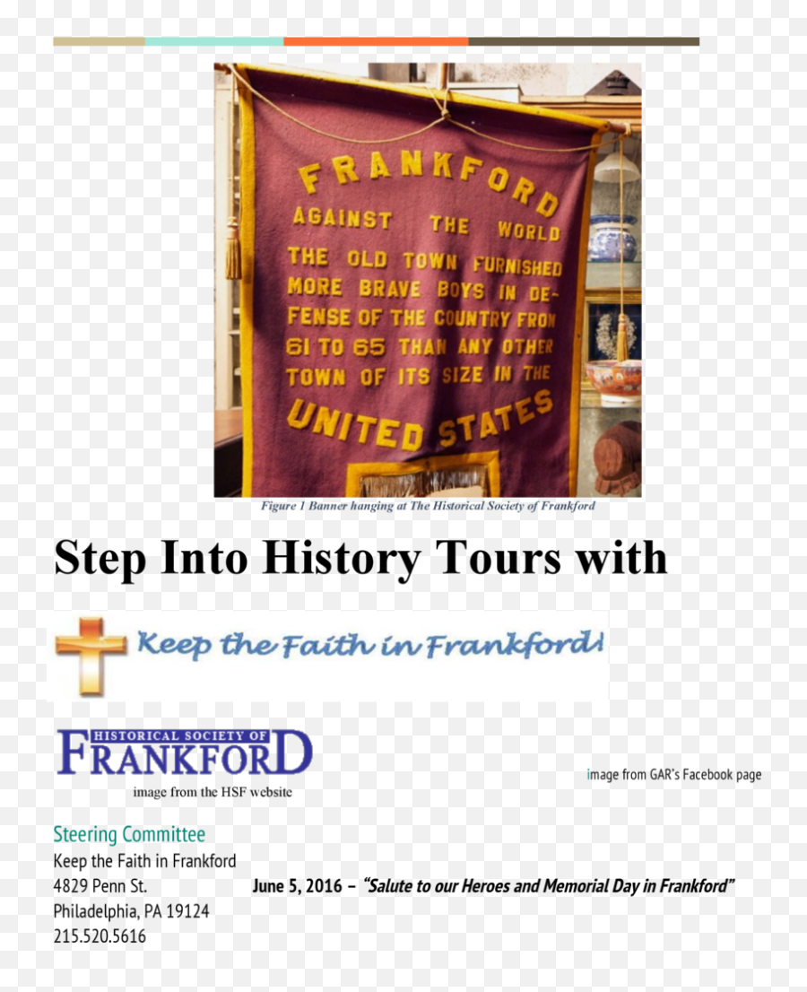 Step Into History Tours - Memorial Days In Frankford Emoji,Emoticon Salute ()7