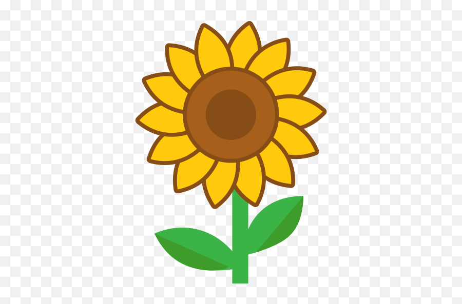 Sunflower Plant Icon Png And Svg Vector Free Download - Cartoon Sunflower Clipart Png Emoji,Sun Flower Emoji