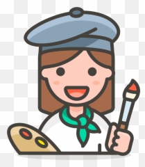 File172 - Womanartist2svg Wikimedia Commons Emoji,Coding Women Emojis