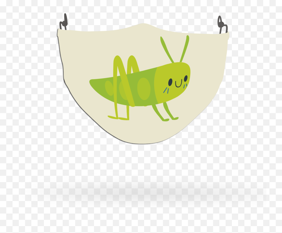 Cute Insect Theme Face Covering Print 2 - Grasshopper Emoji,Watch Dogs 2 Emoji Mask