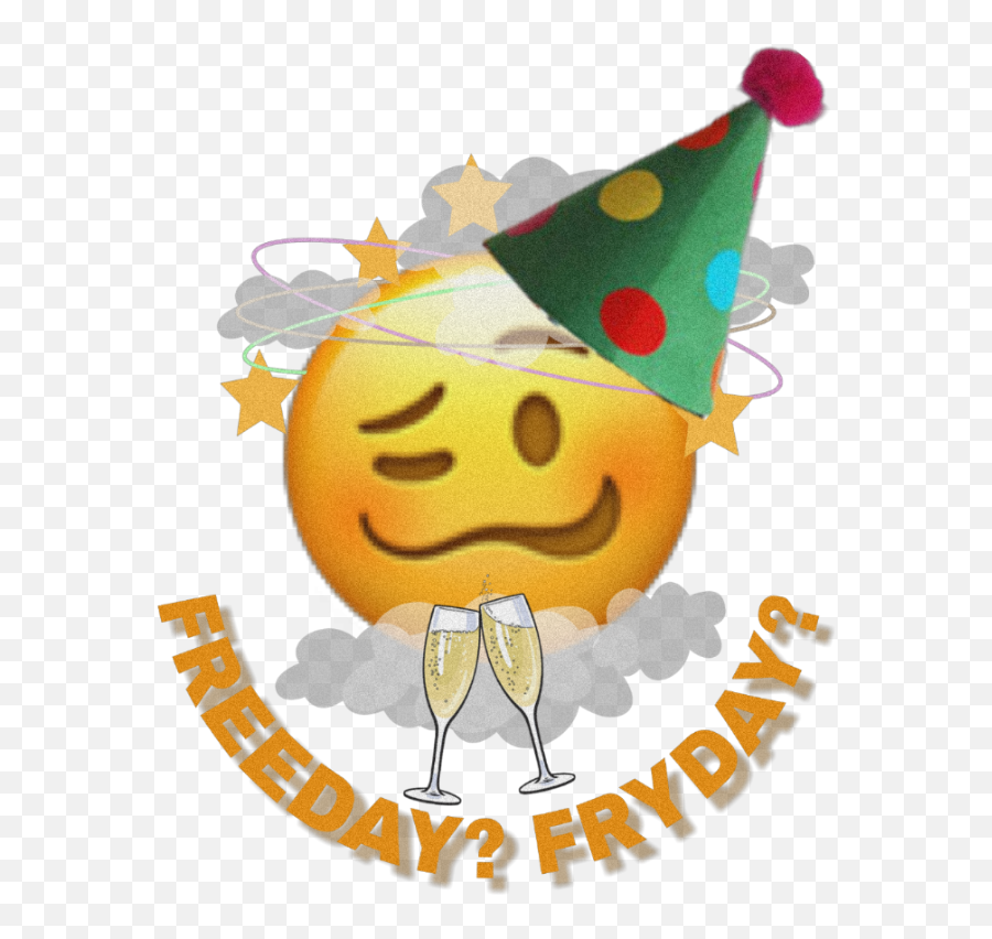 Fryday Sticker By Elizitap Santa Martinez - Party Hat Emoji,Santa Emoticon