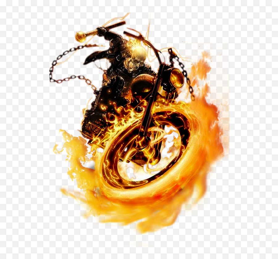 Download Ghost Rider Face Transparent Png - Ghost Rider Bike Ghost Rider Bike Png Emoji,Ghost Emoji Png