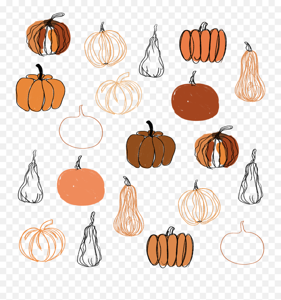 Doodle Doodles Pumpkin Fall Texas Sticker By Chloe - Gourd Emoji,Free Emoji Pumpkin Templates