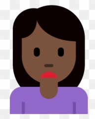 Person Frowning Emoji With Dark Skin Tone Meaning And - Human Skin Color,Frown Emoji