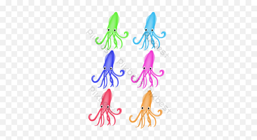 Squid Vector Templates Free Psd U0026 Png Vector Download - Soft Emoji,Facebook Octopus Emoticon