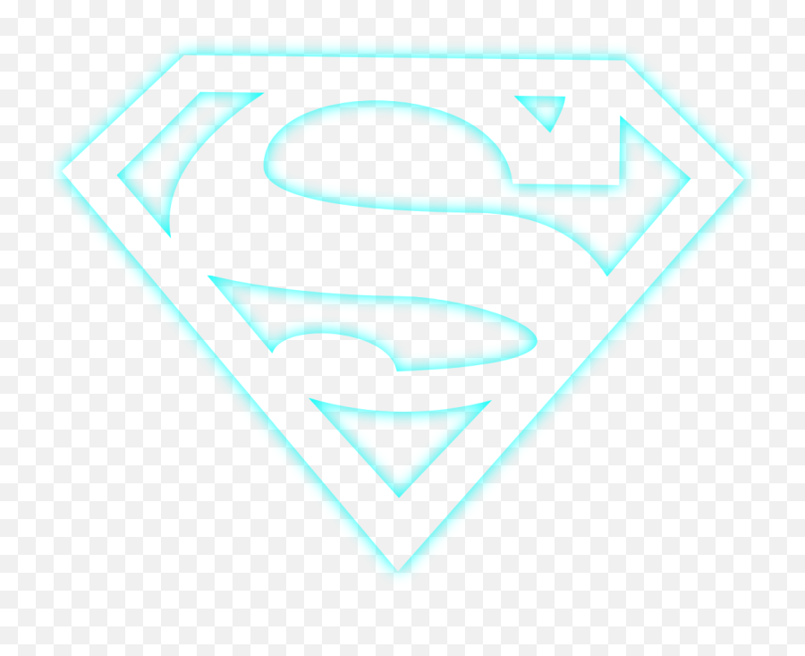 Neon Pngbyet Superman Logo Sticker - Fictional Character Emoji,Superman Logo Emoji