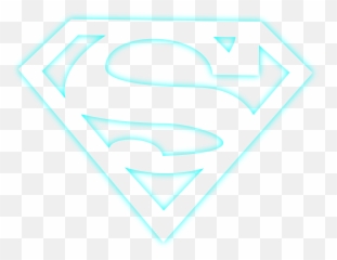 Neon Pngbyet Superman Logo Sticker - Fictional Character Emoji,Superman Logo Emoji