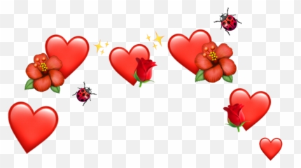 Red Hearts Flowers Sticker By Josephine - Red Heart Crown Png Emoji,Red Heart Emoji