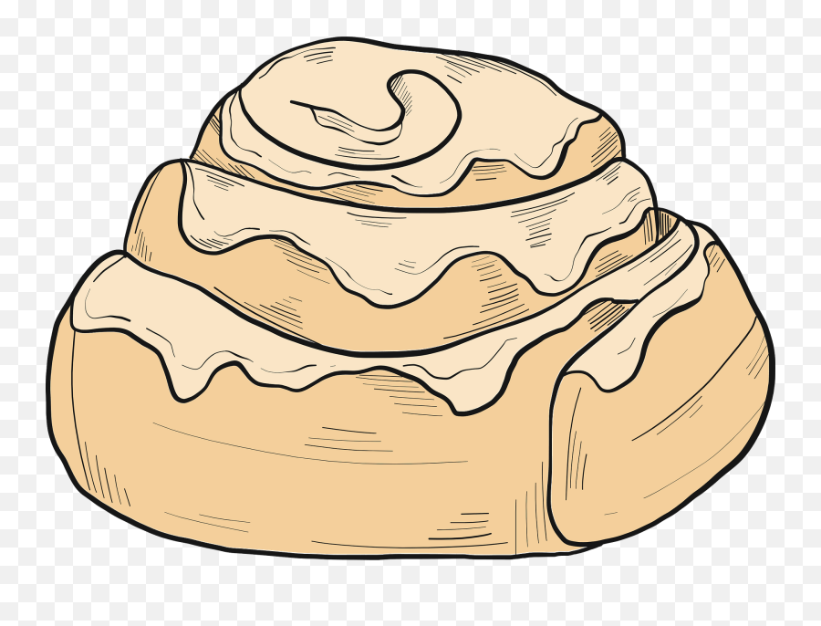 Cinnamon Roll Clipart - Cinnamon Roll Coloring Page Emoji,Cinnamon Emoji