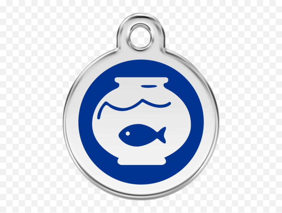 Pet Id Red Dingo Enamel Fish Bowl Tag - Dark Blue Lifetime Paw Patrol Marshall Hundemarke Emoji,Facebook Dog And Cat Emoticon