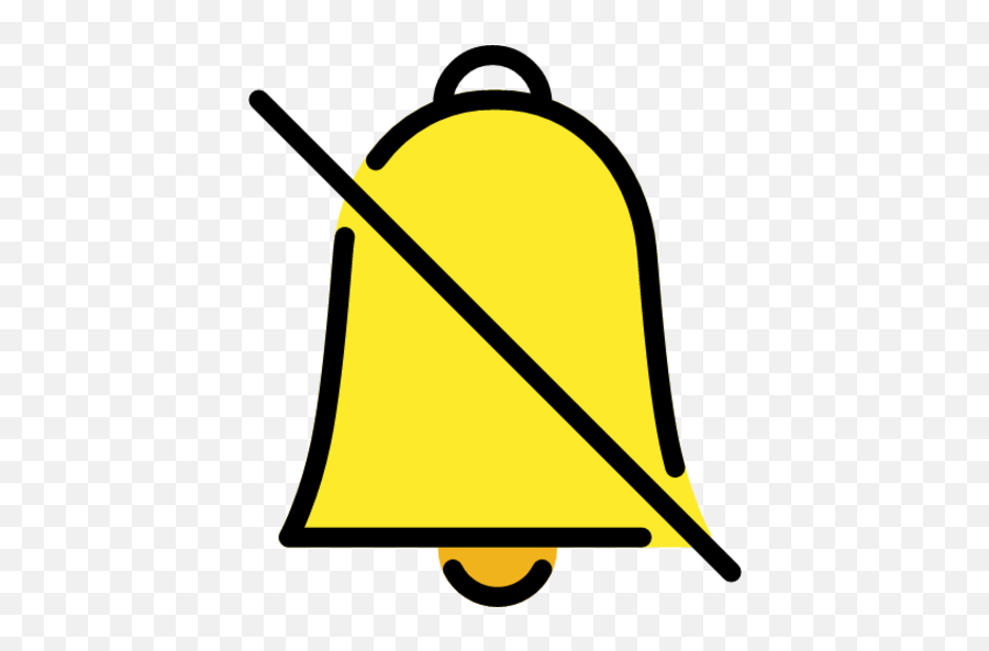 Bell With Slash Emoji - Download For Free U2013 Iconduck No Sim Card Logo Png,Clipart Of Apple Clock Emojis