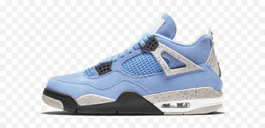 Air Jordan 4 University Blue Sneakers - Jordan 4 Unc Emoji,Emoji Outfits With Jordans For