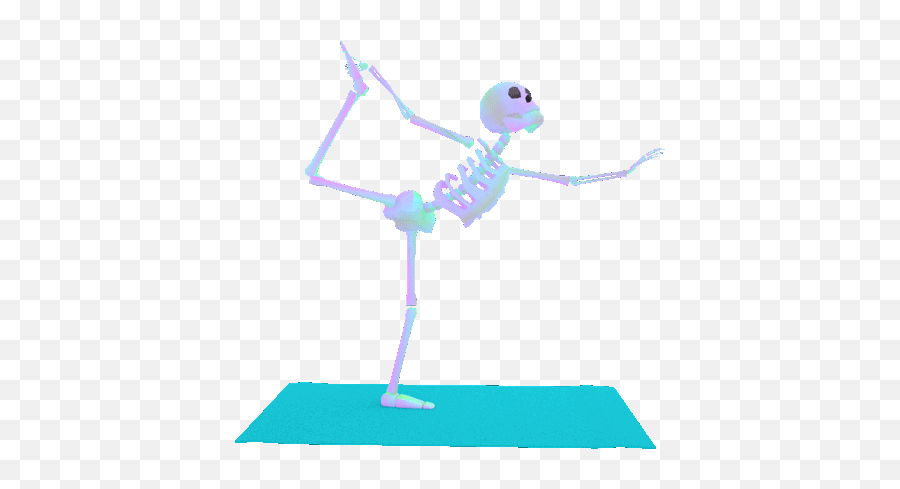 Pin - Yoga Skeleton Gif Emoji,Spooky Scary Skeletons Emoticon