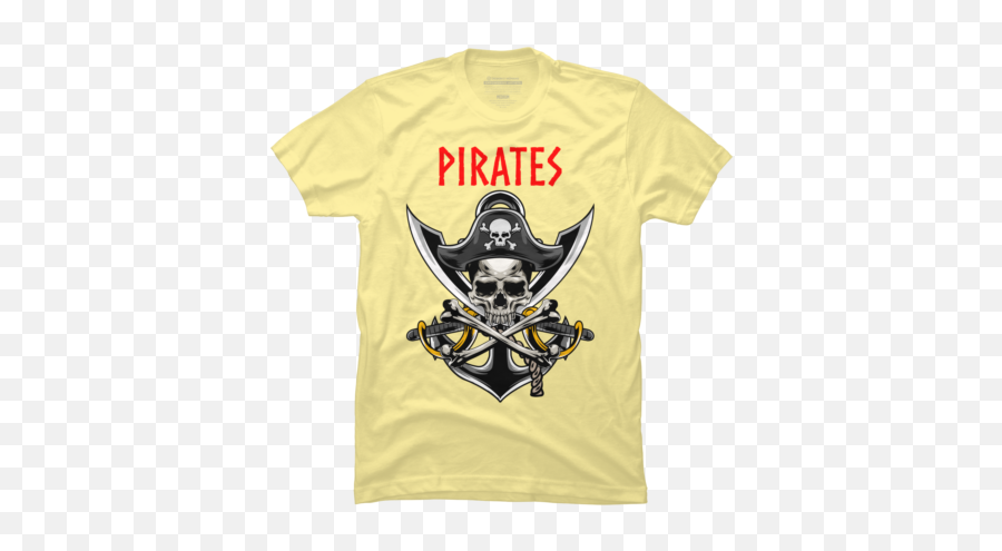 New Yellow Pirate T - Shirts Tanks And Hoodies Design By Humans Anime Yellow Shirt Emoji,Army Skull Emoticons
