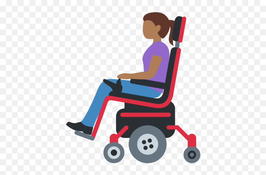 Woman In Motorized Wheelchair Medium - Dark Skin Tone Emoji,Girl Shruging Emoticon