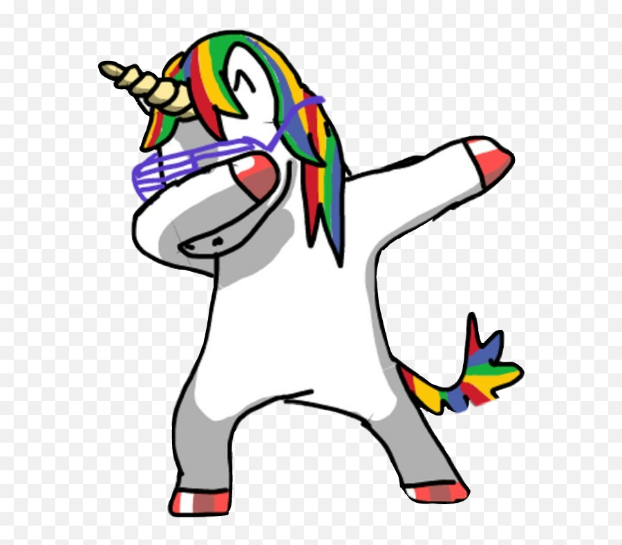 Unicorn Dab Dabbingunicorn Sticker By Jilllyman Emoji,Dab Emoji