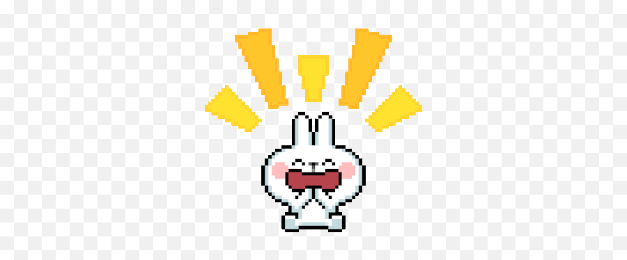 Pixel Cool Rabbit Animated By Van Khanh Nguyen Emoji,Cool Emoji In Korean