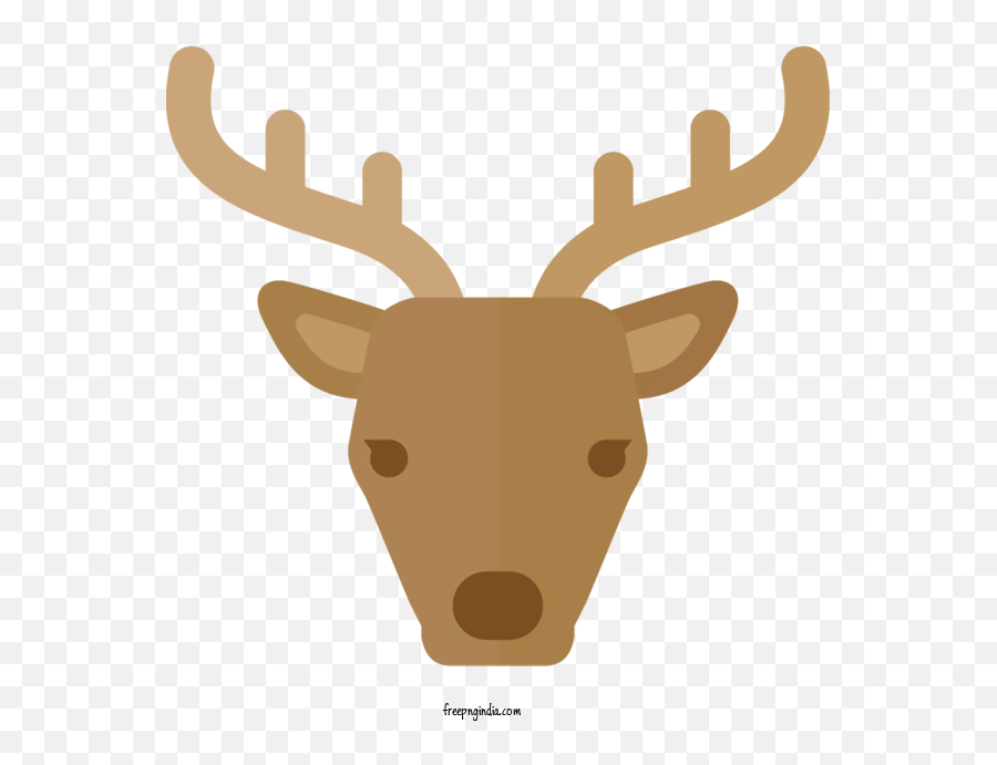 Christmas Reindeer Deer Antler For Christmas Day - Christmas Emoji,Horn Face Emoji