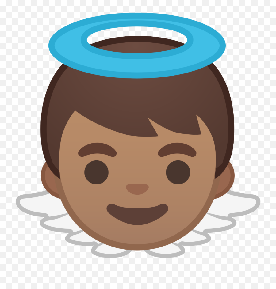 Baby Angel Emoji With Medium Skin Tone - Boy Emoji Png,<3 Emoji