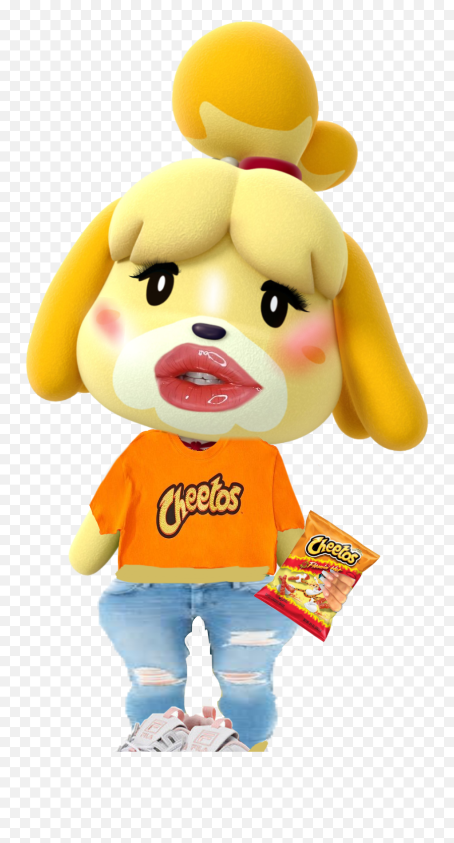 Hot Cheeto Isabelle Sticker - Doomguy And Isabelle Memes Emoji,Isabelle Emoji