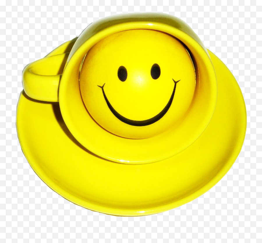 Yellow Happy Cup Mug Sticker Emoji,Cup Emoticon