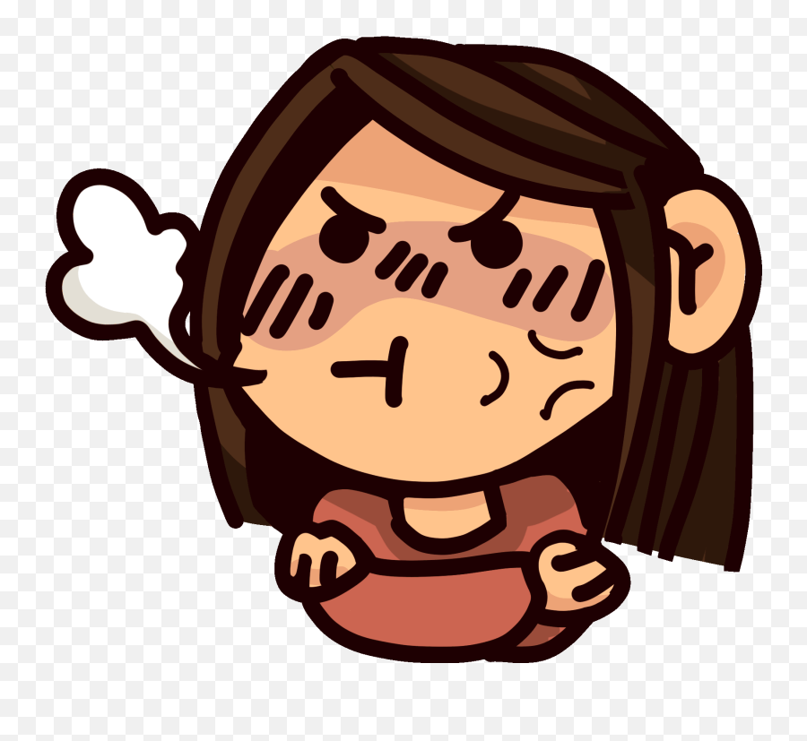 Angry Emoji Sticker By Jenchibi For Ios - Happy,Aloha Emoji