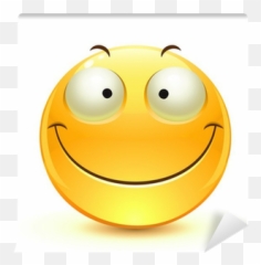 Fotomural Emoticon Pixers - Wide Grin Emoji,Emoticon Confundido