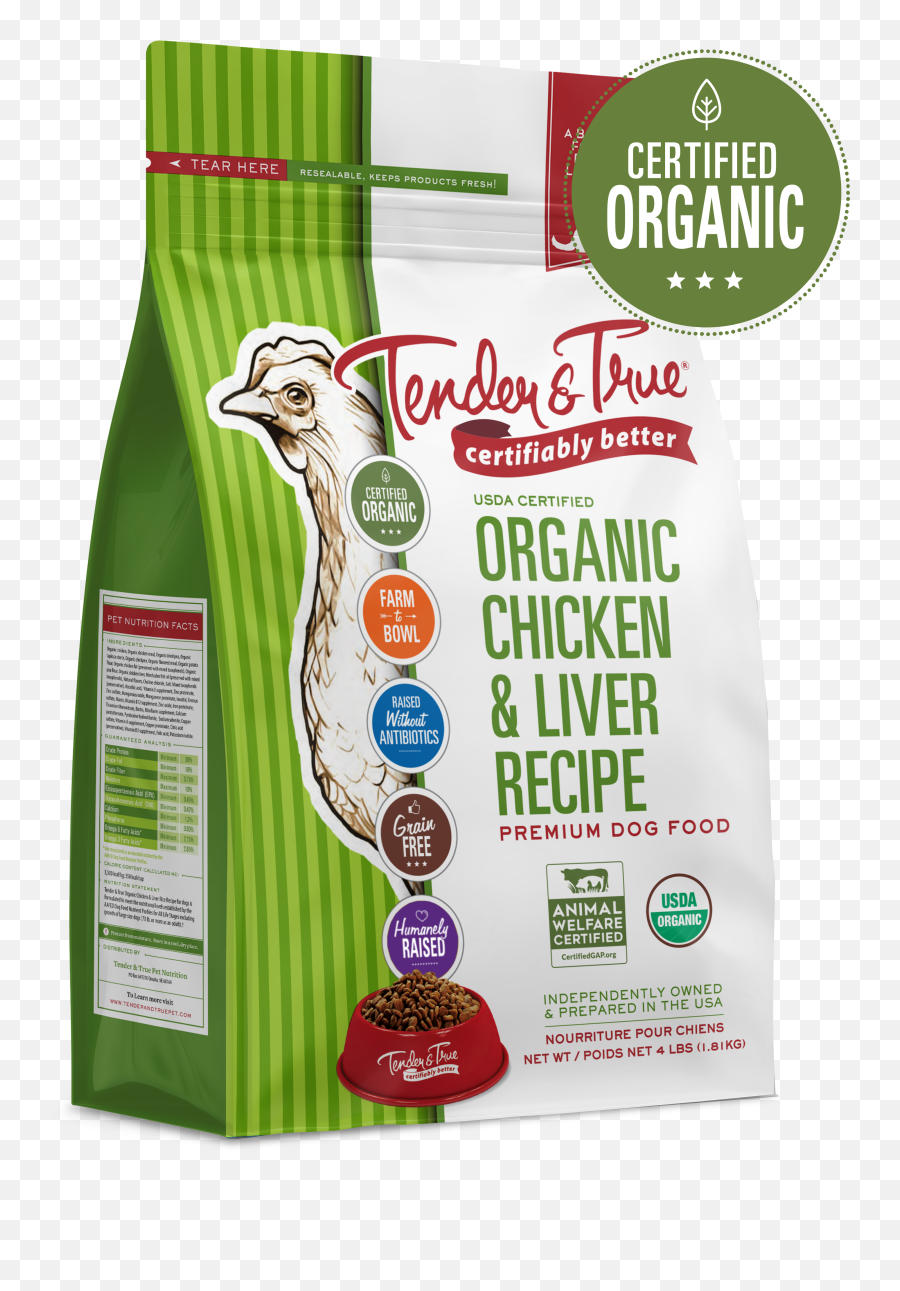 Tender U0026 True Organic Chicken U0026 Liver Recipe Dry Dog Food 4 Lb Bag - Walmartcom Emoji,Moving Turkey Hunter Emoticon