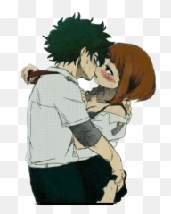 Japan Bnhaedit Sticker - Uraraka Deku Kissing Deku My Hero Academia Emoji,Anime Nosebleed Emoji