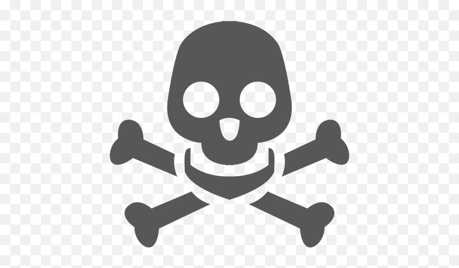 Danger Skull Icon Silhouette - Transparent Png U0026 Svg Vector File Black Skull And Crossbones Emoji,Skull Emojis Png