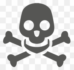 Danger Skull Icon Silhouette - Transparent Png U0026 Svg Vector File Black Skull And Crossbones Emoji,Skull Emojis Png