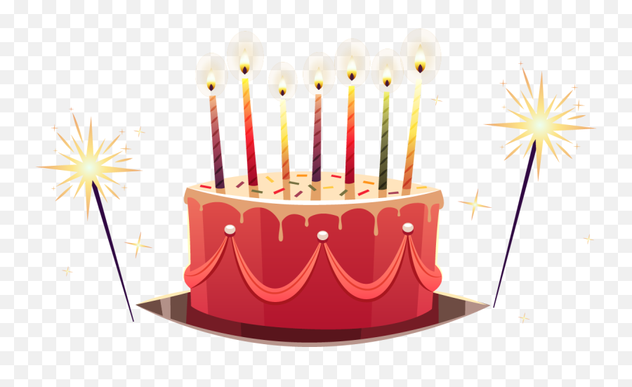 Download Vector Painted Birthday - Vector Birthday Icon Png Emoji,Birthday Cake Emoticon Red