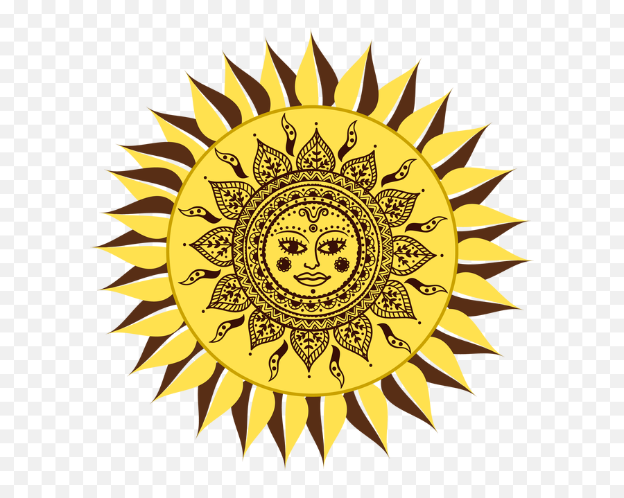Free Summer Solstice Clipart Download - Sun Mandala Emoji,Happy Winter Solstice Emoticon