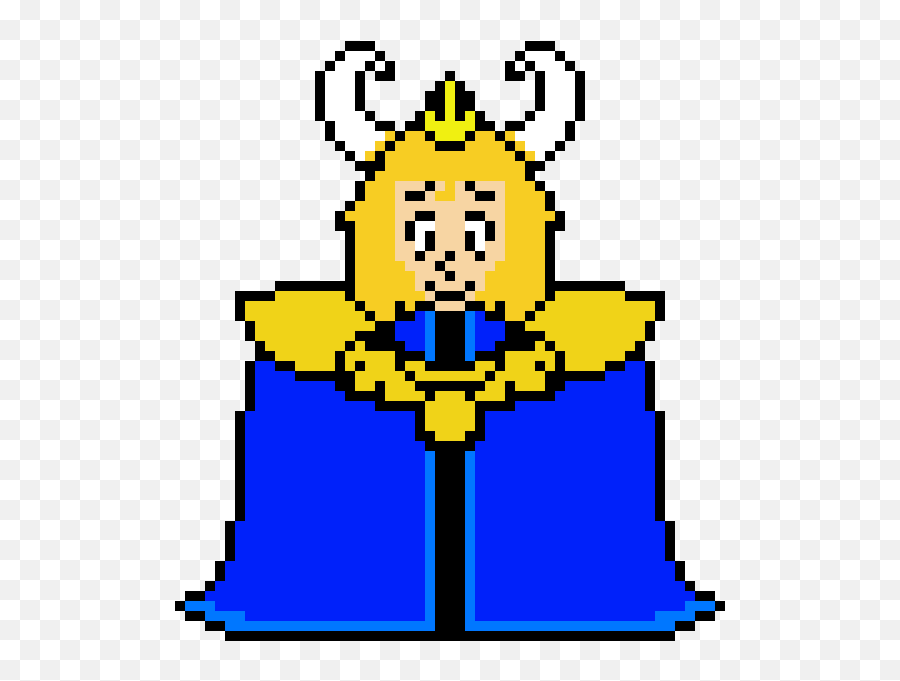 Pixel Art Gallery - Asgore Sprite Png Emoji,Emoticon Glock