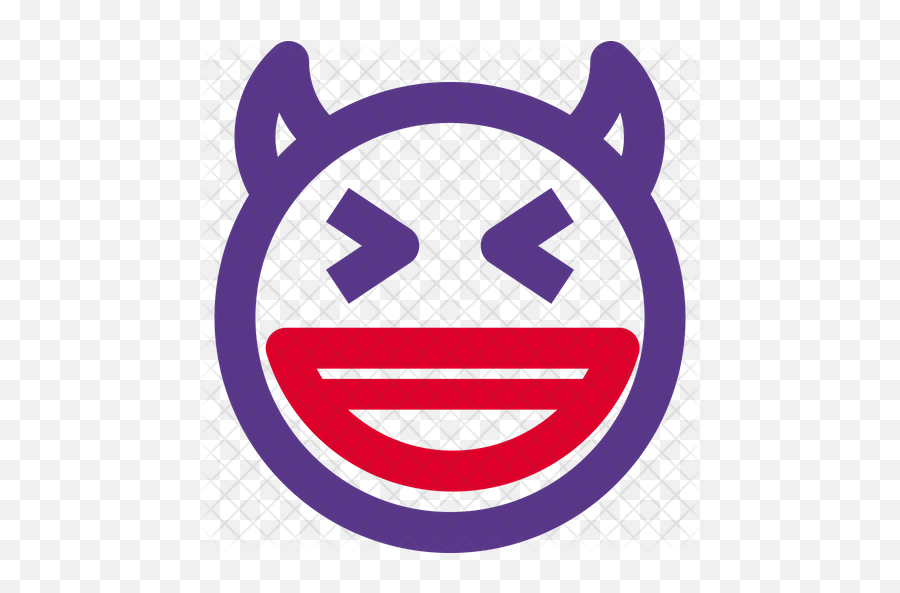 Grinning Squinting Devil Emoji Icon - Louvre,Devil Dog Emoticon