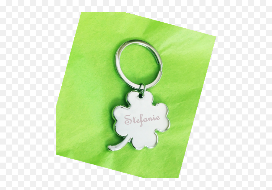 Lucky Four Leaf Clover Keychain - Solid Emoji,Merry Christmas!!! Xoxo Heart Emoticon