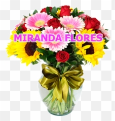 04 - Arranjo Vermelhas Girassol E Gerberas Vaso De Vidro Gerberas Rosas Y Girasoles Emoji,Coroas De Folres Para Velorio Em Emoji