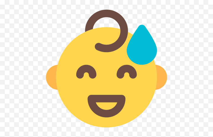 Sweat - Free Smileys Icons Happy Emoji,Sweat Drops Emoji Png